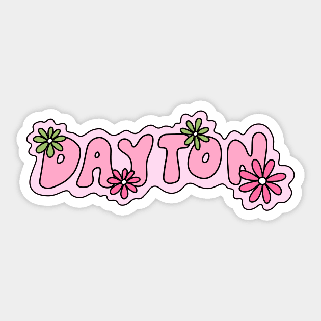 Dayton Ohio Pastel Floral Sticker by Moon Ink Design